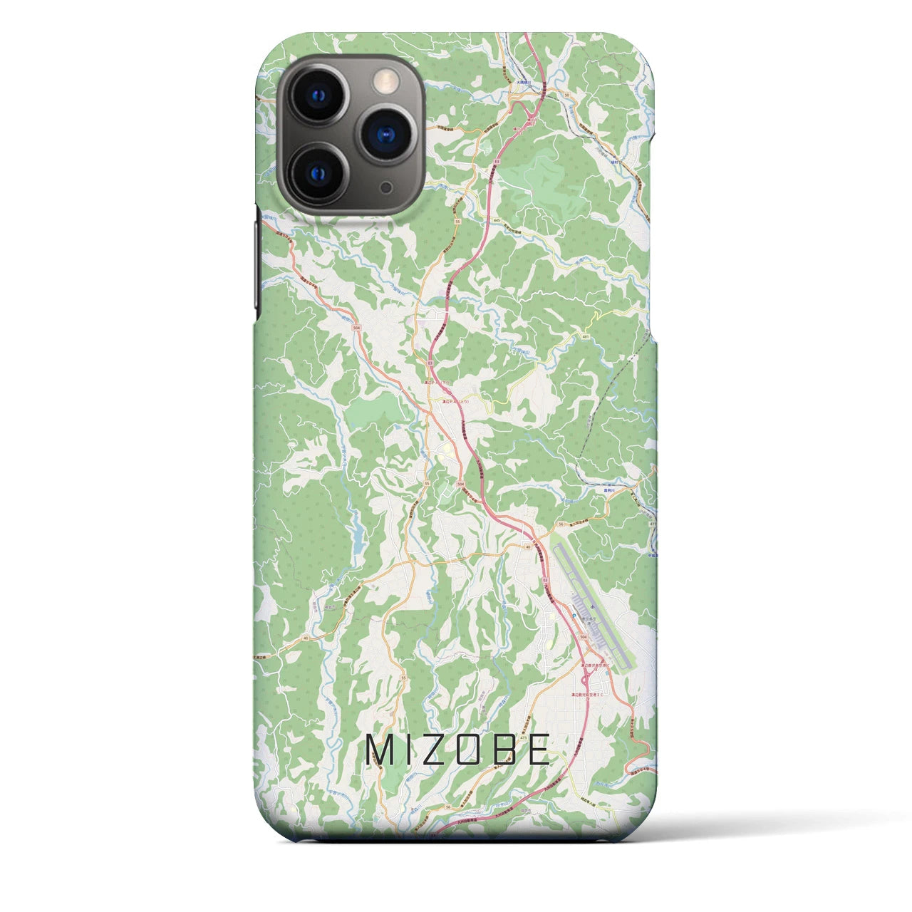 【溝辺（鹿児島県）】地図柄iPhoneケース（バックカバータイプ）