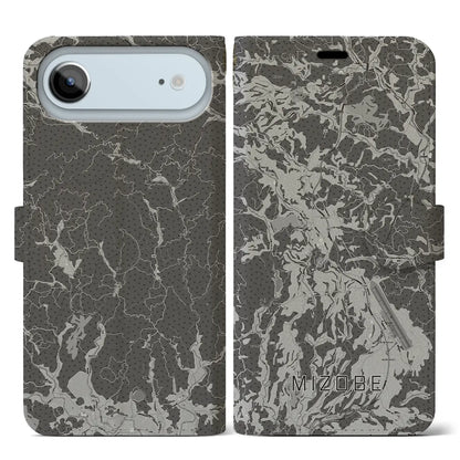 【溝辺（鹿児島県）】地図柄iPhoneケース（手帳タイプ）