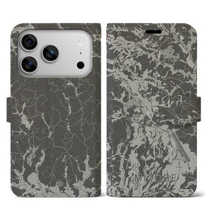 【溝辺（鹿児島県）】地図柄iPhoneケース（手帳タイプ）