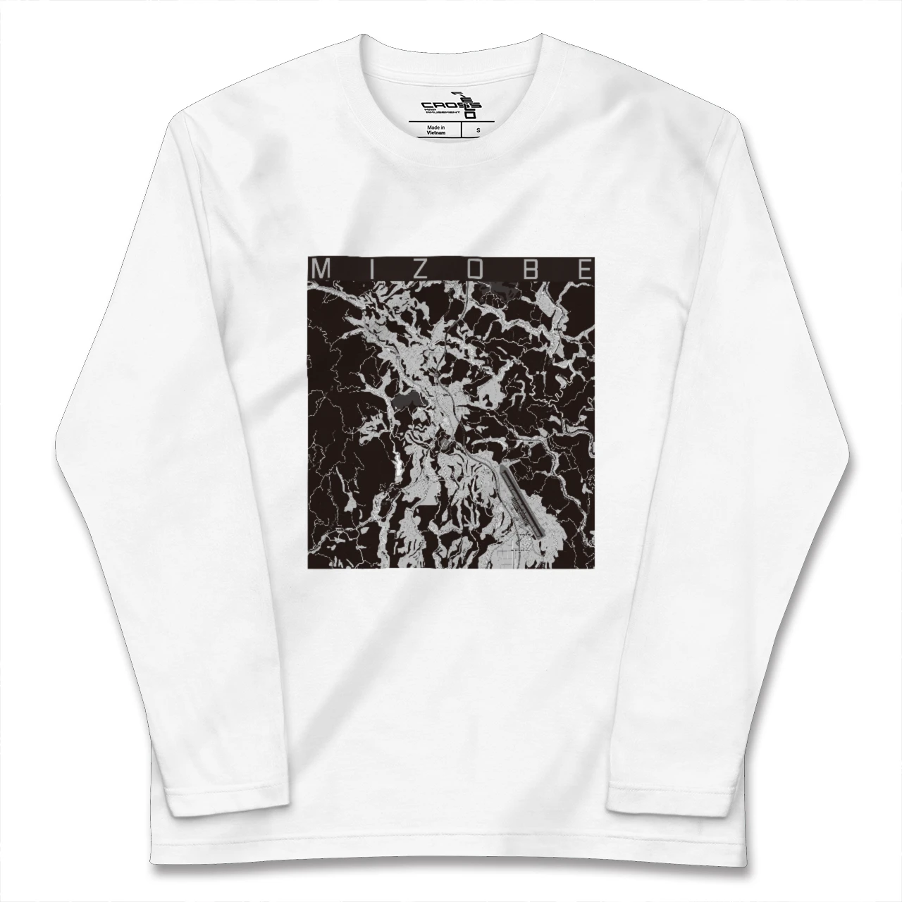 【溝辺（鹿児島県）】地図柄ロングスリーブTシャツ