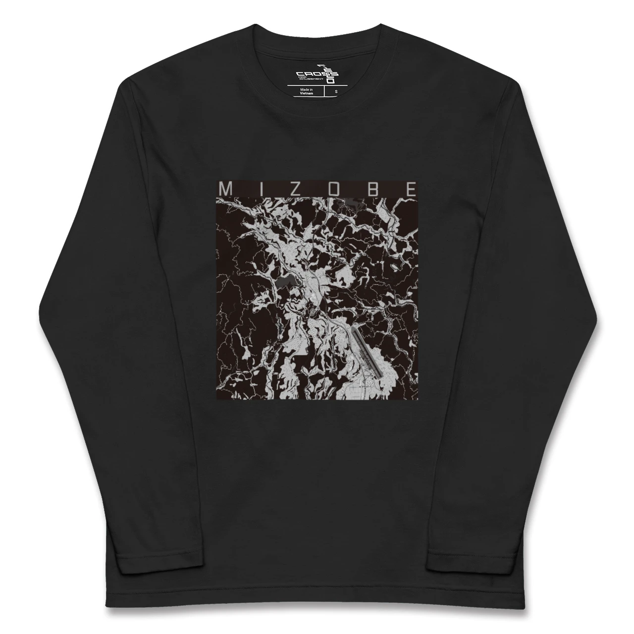 【溝辺（鹿児島県）】地図柄ロングスリーブTシャツ