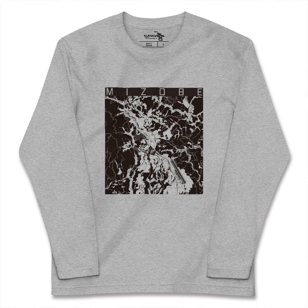 【溝辺（鹿児島県）】地図柄ロングスリーブTシャツ