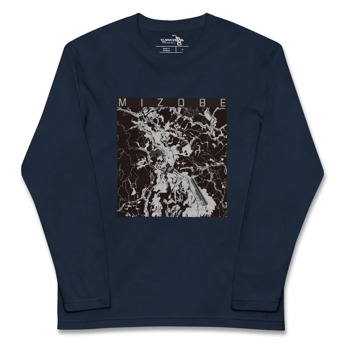 【溝辺(鹿児島県)】地図柄ロングスリーブTシャツ