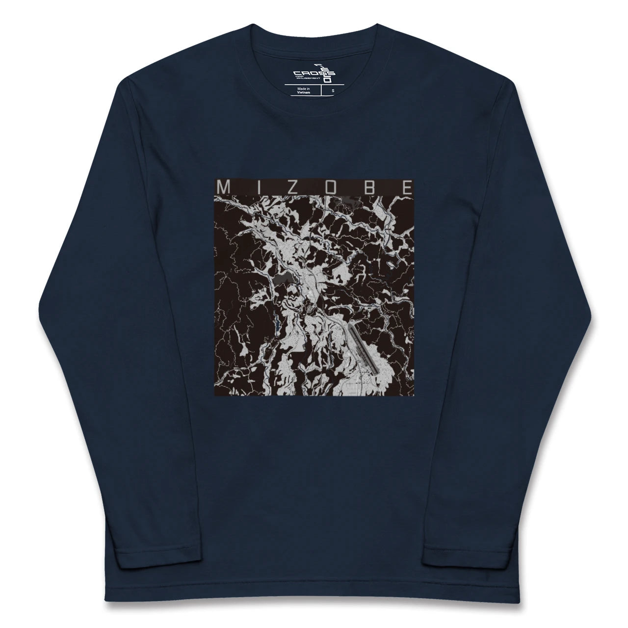 【溝辺（鹿児島県）】地図柄ロングスリーブTシャツ