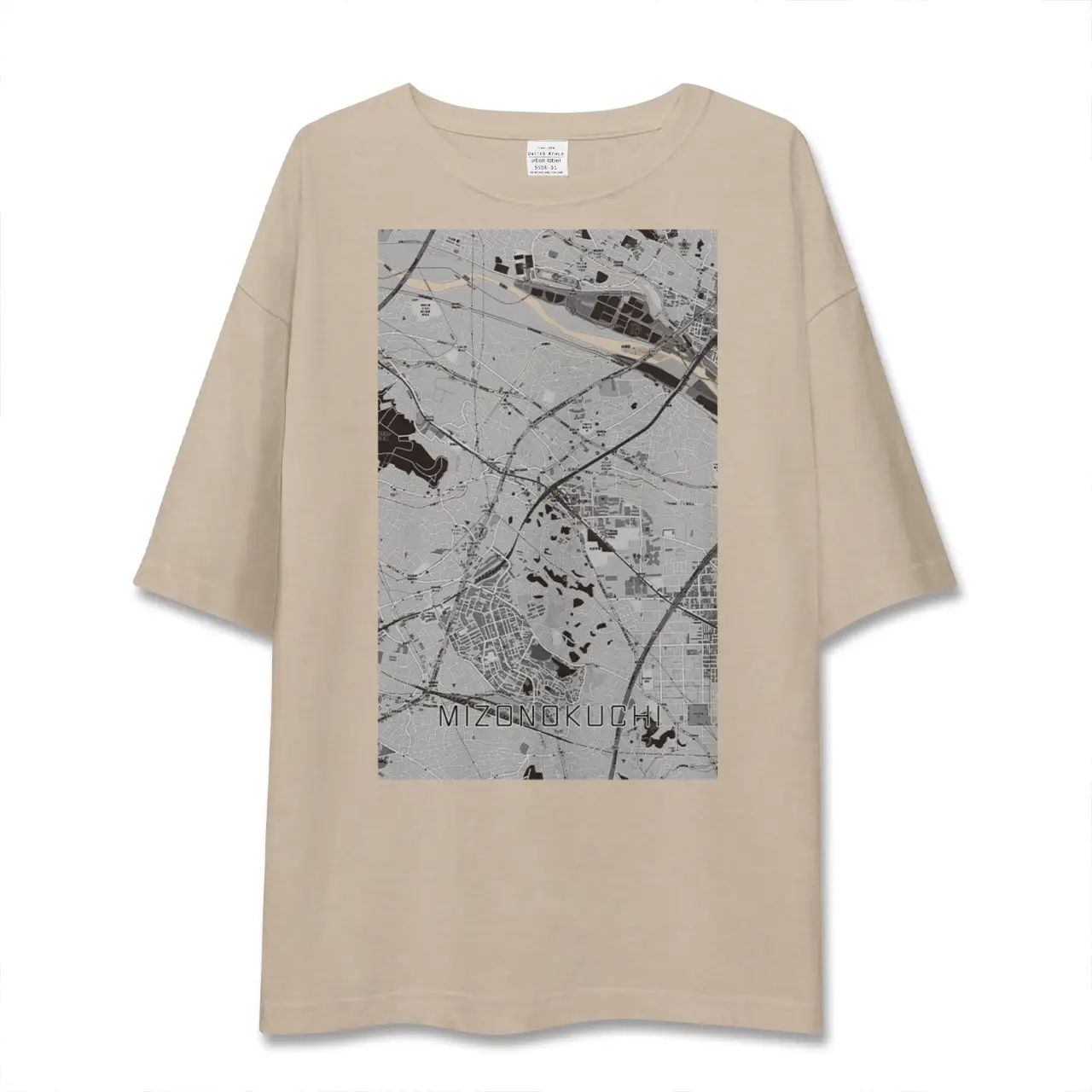 【溝の口（神奈川県）】地図柄ビッグシルエットTシャツ