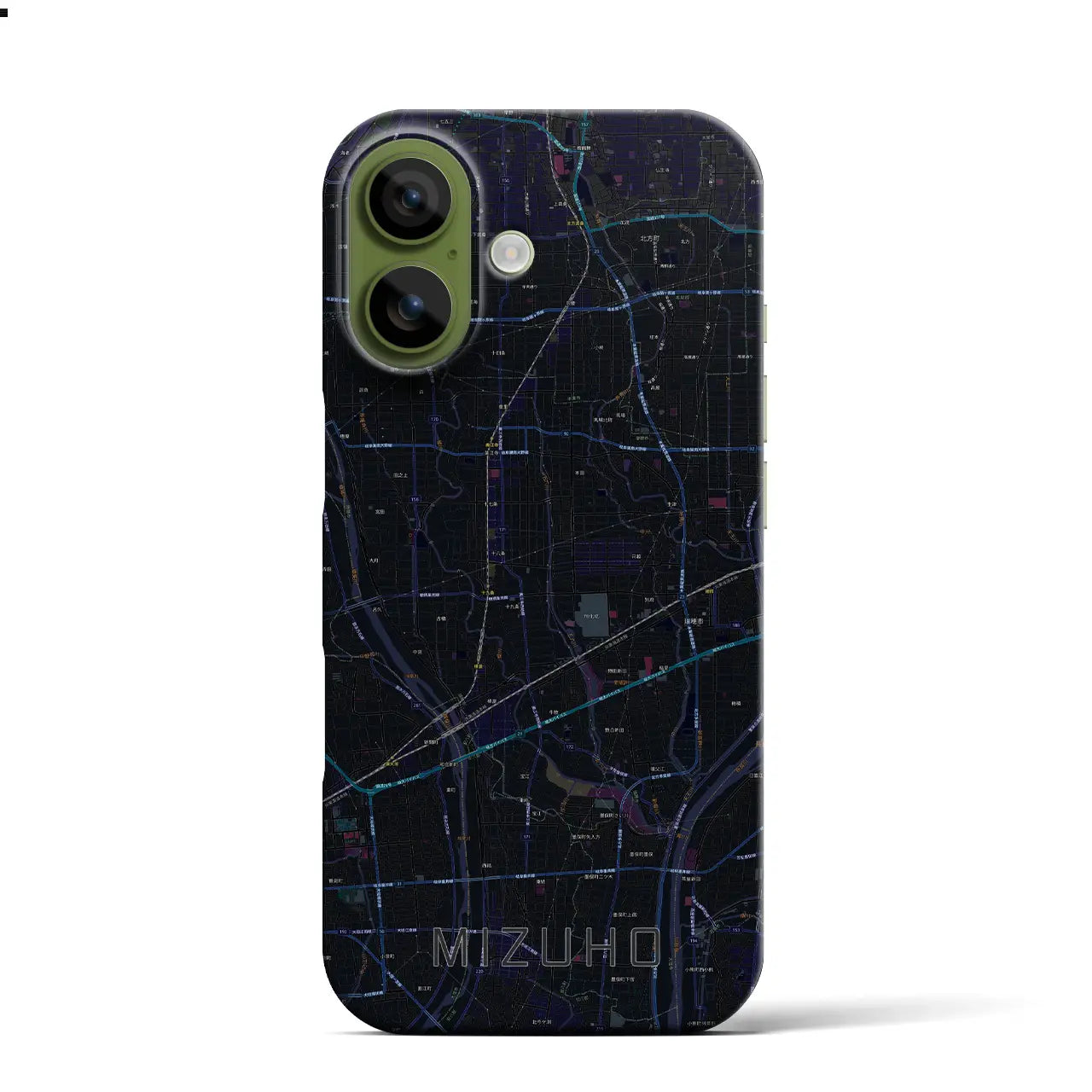 【瑞穂（岐阜県）】地図柄iPhoneケース（バックカバータイプ）