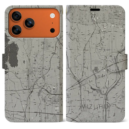 【瑞穂（岐阜県）】地図柄iPhoneケース（手帳タイプ）