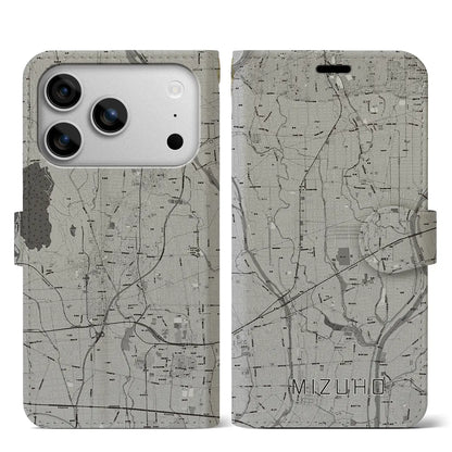 【瑞穂（岐阜県）】地図柄iPhoneケース（手帳タイプ）