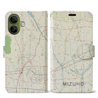 【瑞穂（岐阜県）】地図柄iPhoneケース（手帳タイプ）