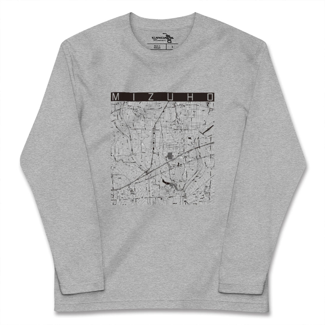 【瑞穂（岐阜県）】地図柄ロングスリーブTシャツ