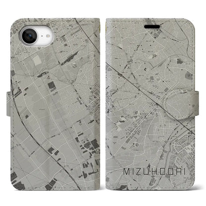 【みずほ台（埼玉県）】地図柄iPhoneケース（手帳タイプ）