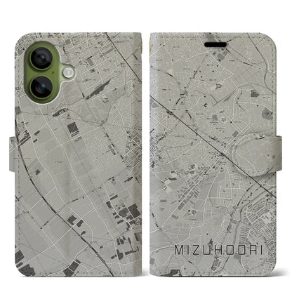 【みずほ台（埼玉県）】地図柄iPhoneケース（手帳タイプ）