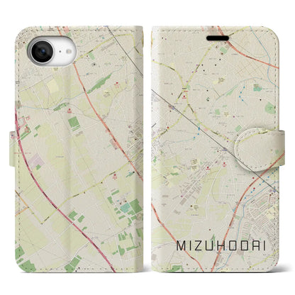 【みずほ台（埼玉県）】地図柄iPhoneケース（手帳タイプ）