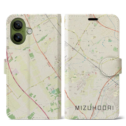 【みずほ台（埼玉県）】地図柄iPhoneケース（手帳タイプ）