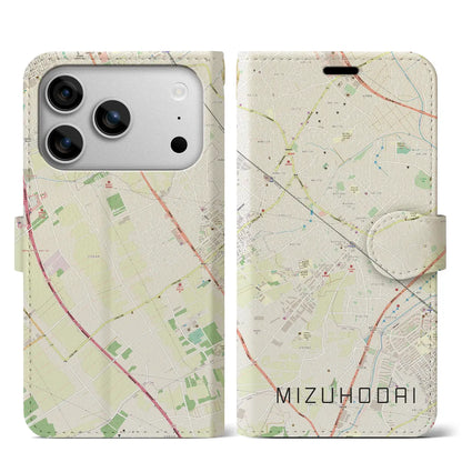 【みずほ台（埼玉県）】地図柄iPhoneケース（手帳タイプ）