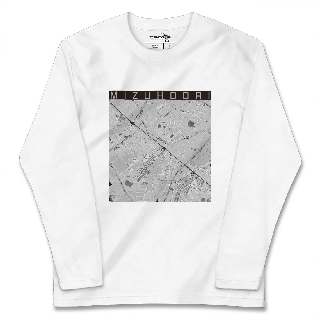 【みずほ台（埼玉県）】地図柄ロングスリーブTシャツ