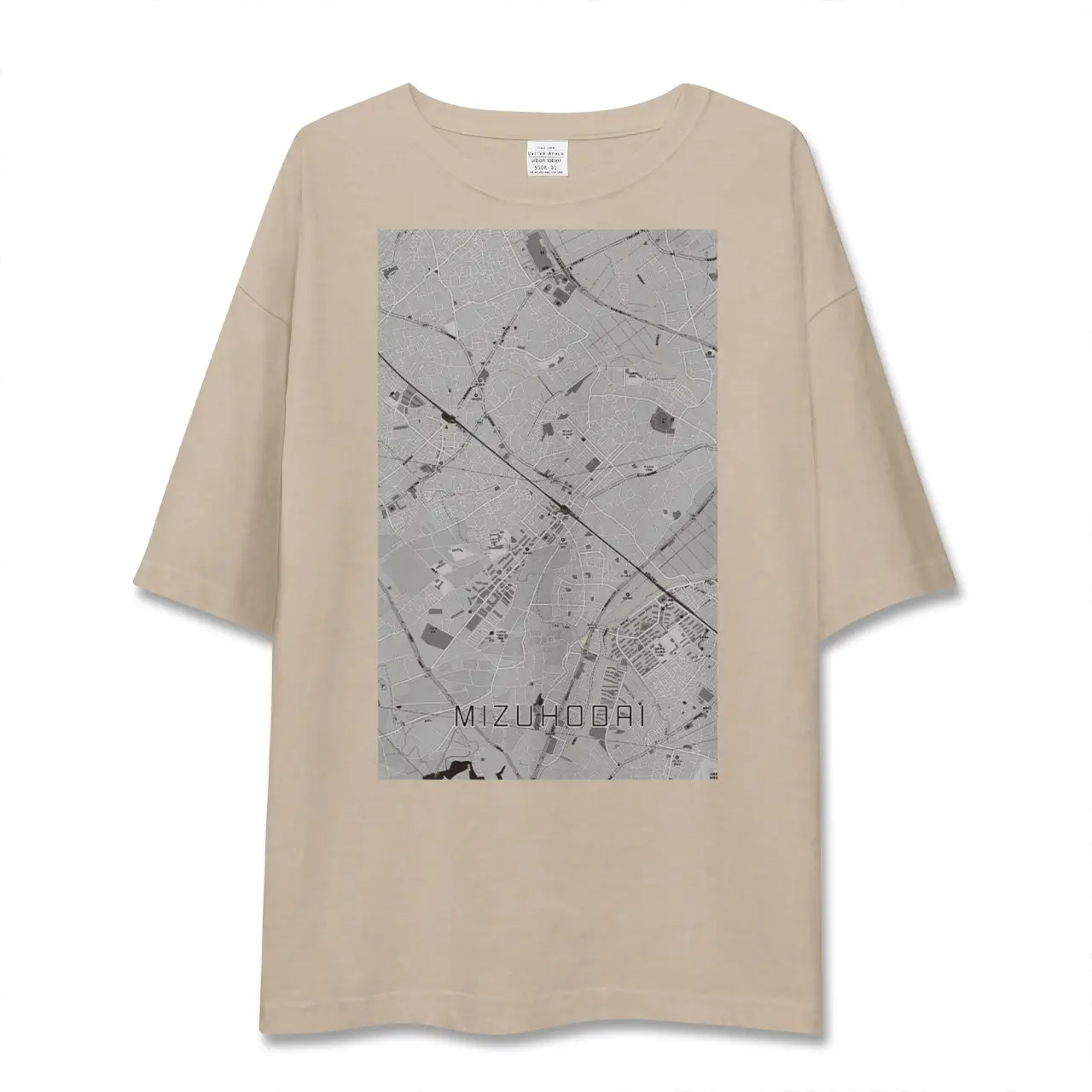 【みずほ台（埼玉県）】地図柄ビッグシルエットTシャツ