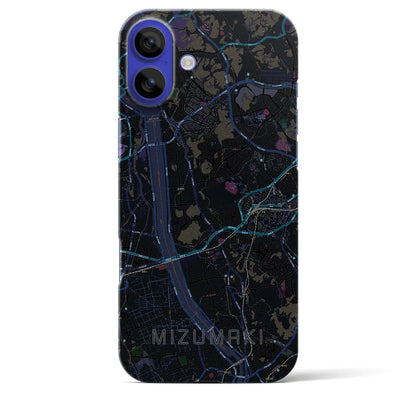 【水巻（福岡県）】地図柄iPhoneケース（バックカバータイプ）