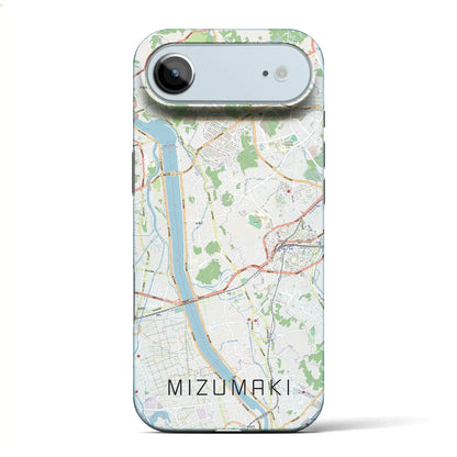 【水巻（福岡県）】地図柄iPhoneケース（バックカバータイプ）