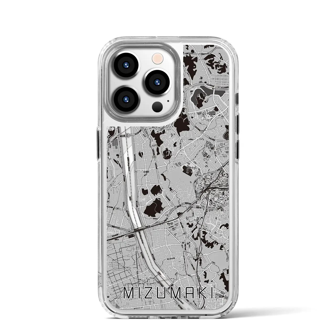 【水巻（福岡県）】地図柄iPhoneケース（MagSafeタイプ）