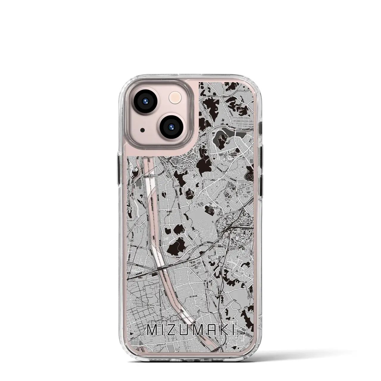 【水巻（福岡県）】地図柄iPhoneケース（MagSafeタイプ）