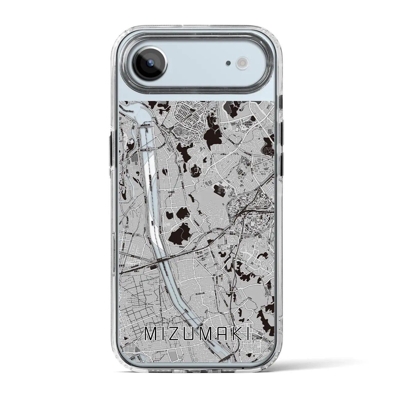 【水巻（福岡県）】地図柄iPhoneケース（MagSafeタイプ）