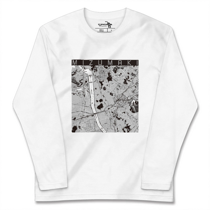 【水巻（福岡県）】地図柄ロングスリーブTシャツ