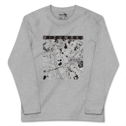 【水巻（福岡県）】地図柄ロングスリーブTシャツ