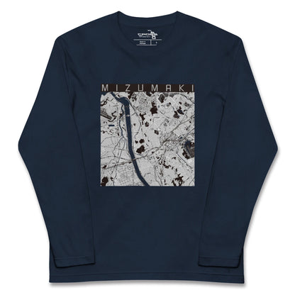 【水巻（福岡県）】地図柄ロングスリーブTシャツ
