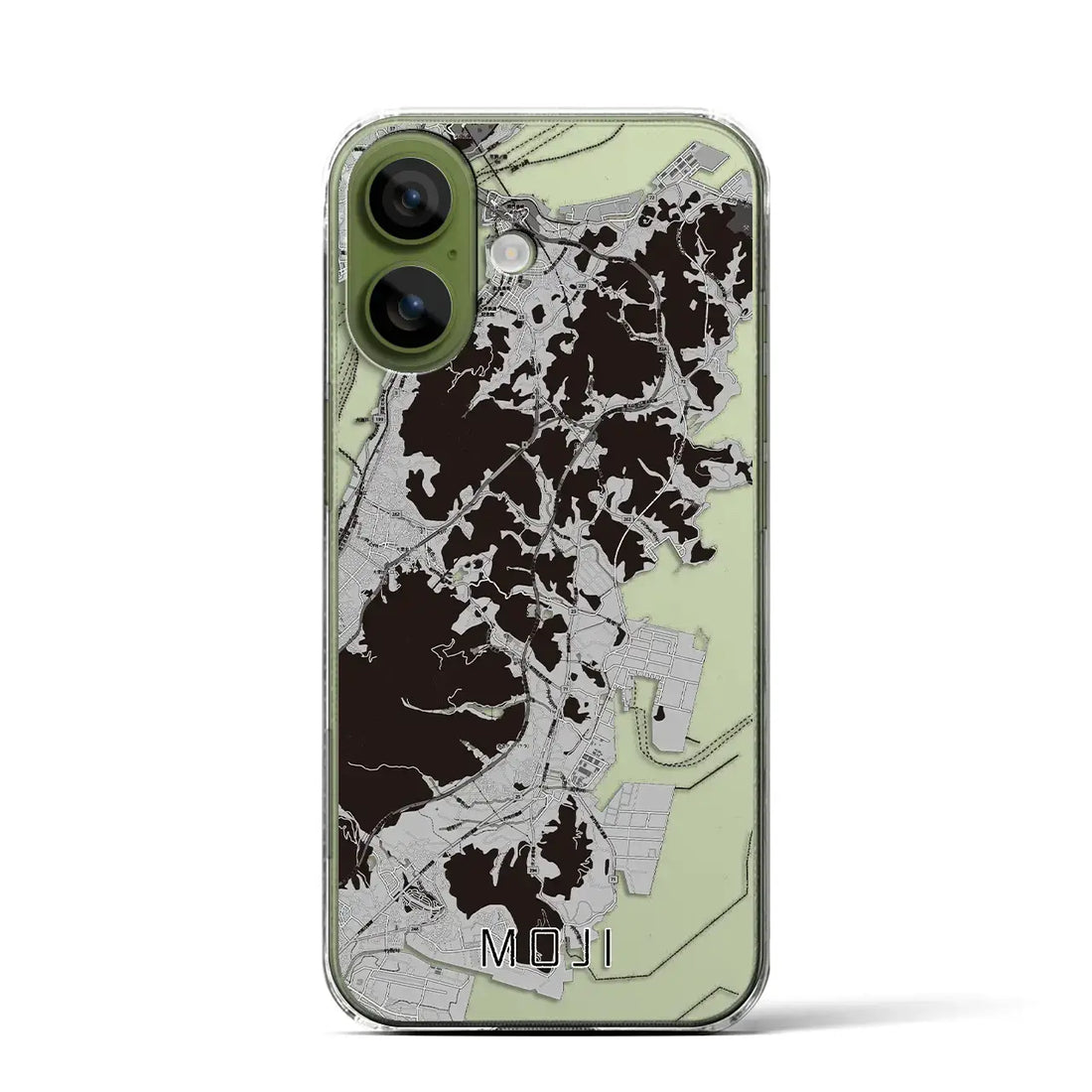【門司（福岡県）】地図柄iPhoneケース（クリアタイプ）モノトーン・iPhone 17 Pro Max 用