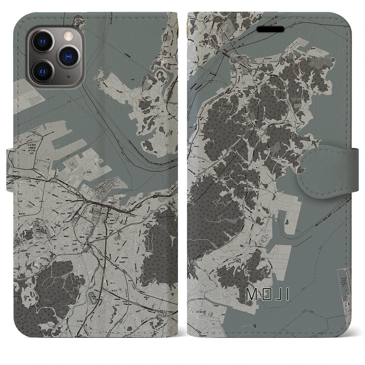 【門司（福岡県）】地図柄iPhoneケース（手帳タイプ）