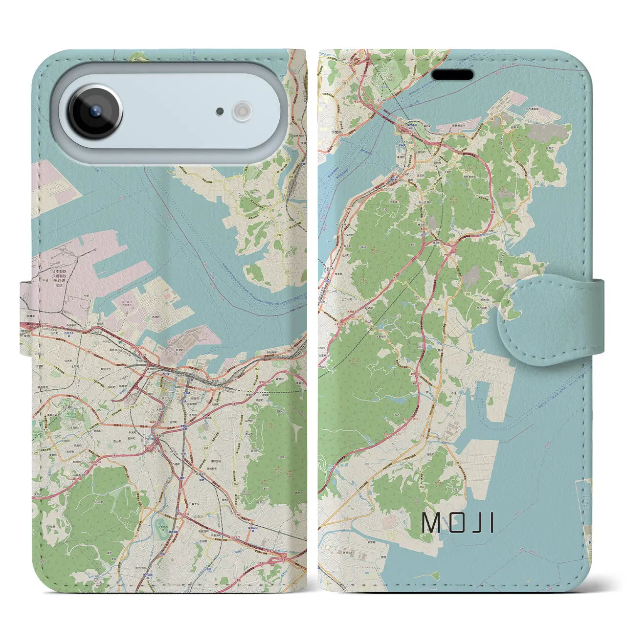 【門司（福岡県）】地図柄iPhoneケース（手帳タイプ）