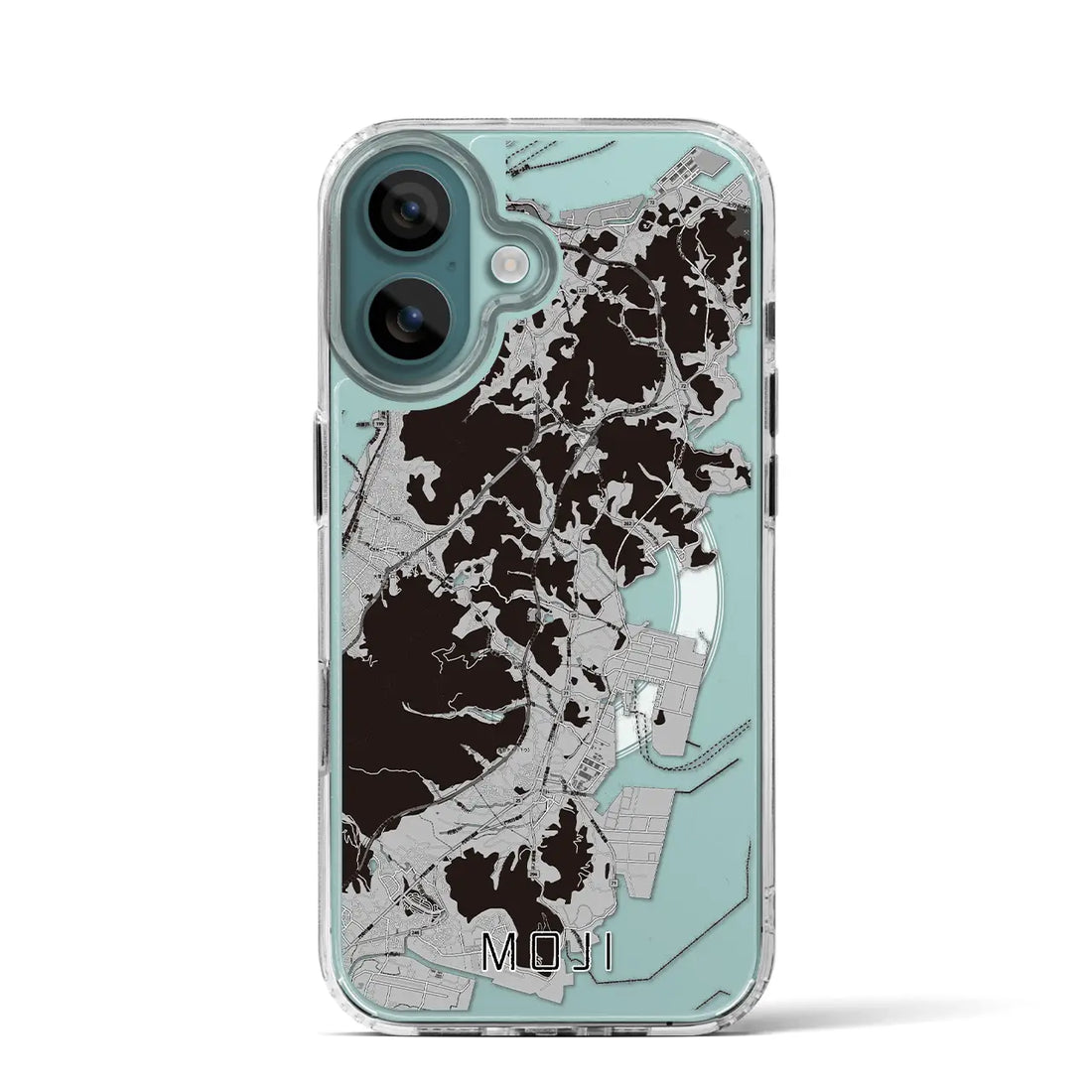 【門司(福岡県)】地図柄iPhoneケース(MagSafeタイプ)モノトーン・iPhone 16 Pro 用