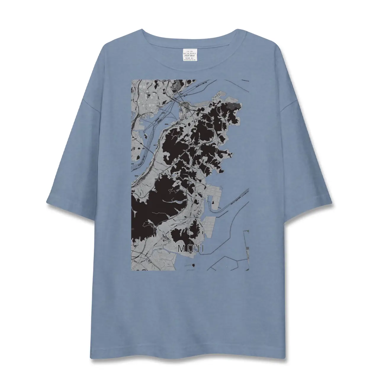 【門司（福岡県）】地図柄ビッグシルエットTシャツ