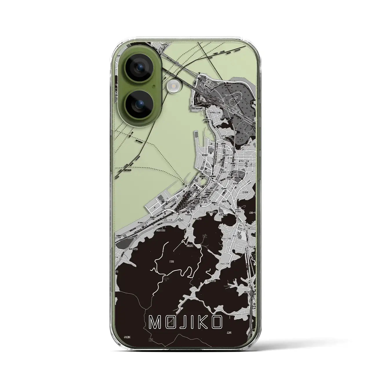 【門司港（福岡県）】地図柄iPhoneケース（クリアタイプ）