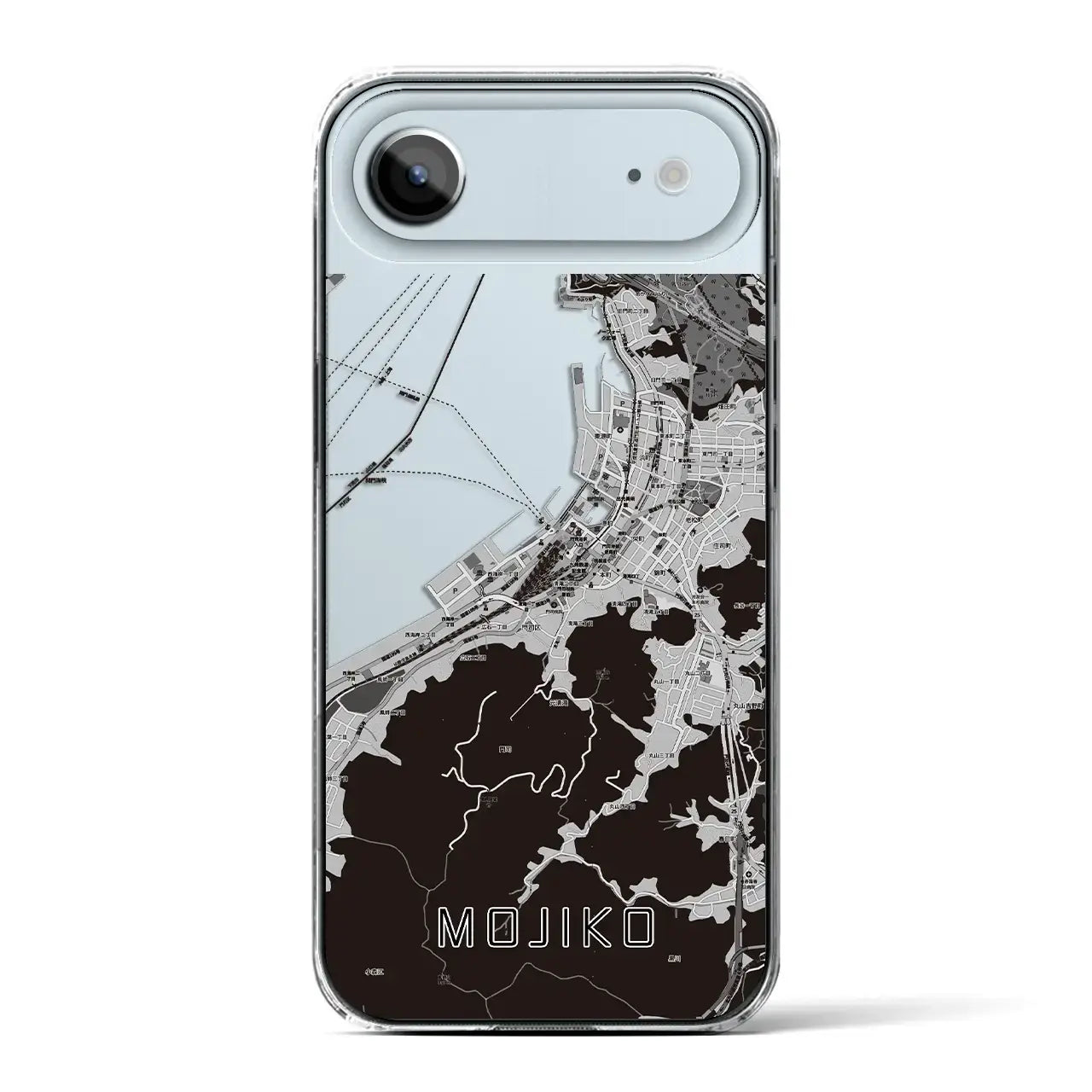 【門司港（福岡県）】地図柄iPhoneケース（クリアタイプ）モノトーン・iPhone 17 Pro Max 用