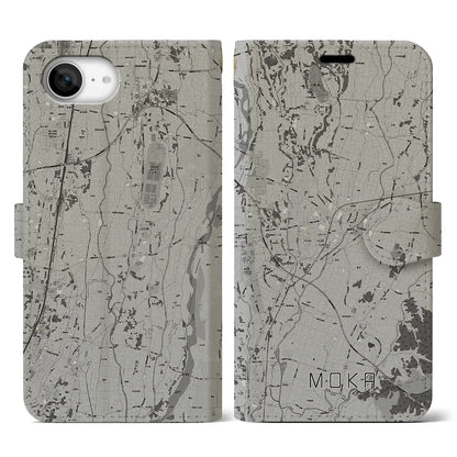 【真岡（栃木県）】地図柄iPhoneケース（手帳タイプ）