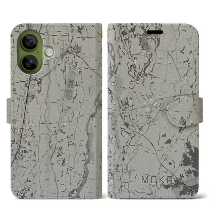 【真岡（栃木県）】地図柄iPhoneケース（手帳タイプ）