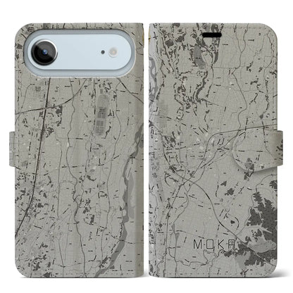 【真岡（栃木県）】地図柄iPhoneケース（手帳タイプ）