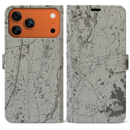 【真岡（栃木県）】地図柄iPhoneケース（手帳タイプ）