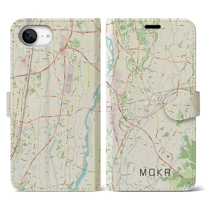 【真岡（栃木県）】地図柄iPhoneケース（手帳タイプ）