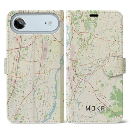 【真岡（栃木県）】地図柄iPhoneケース（手帳タイプ）