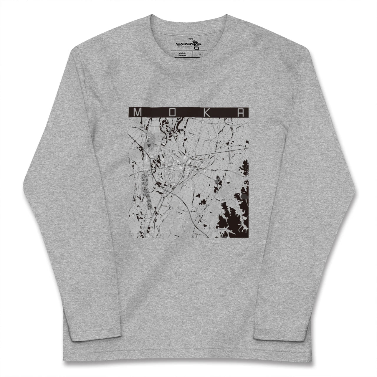 【真岡（栃木県）】地図柄ロングスリーブTシャツ