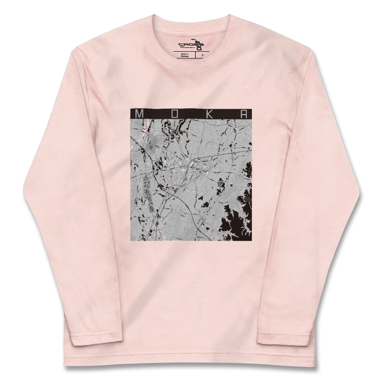 【真岡（栃木県）】地図柄ロングスリーブTシャツ