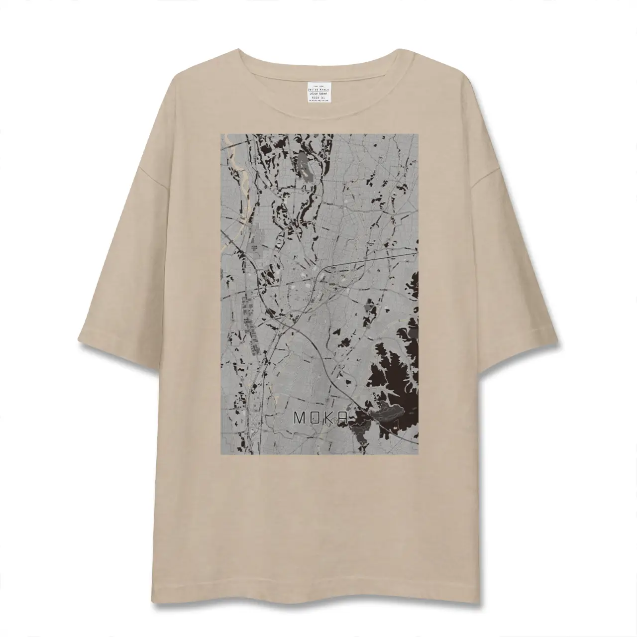 【真岡（栃木県）】地図柄ビッグシルエットTシャツ