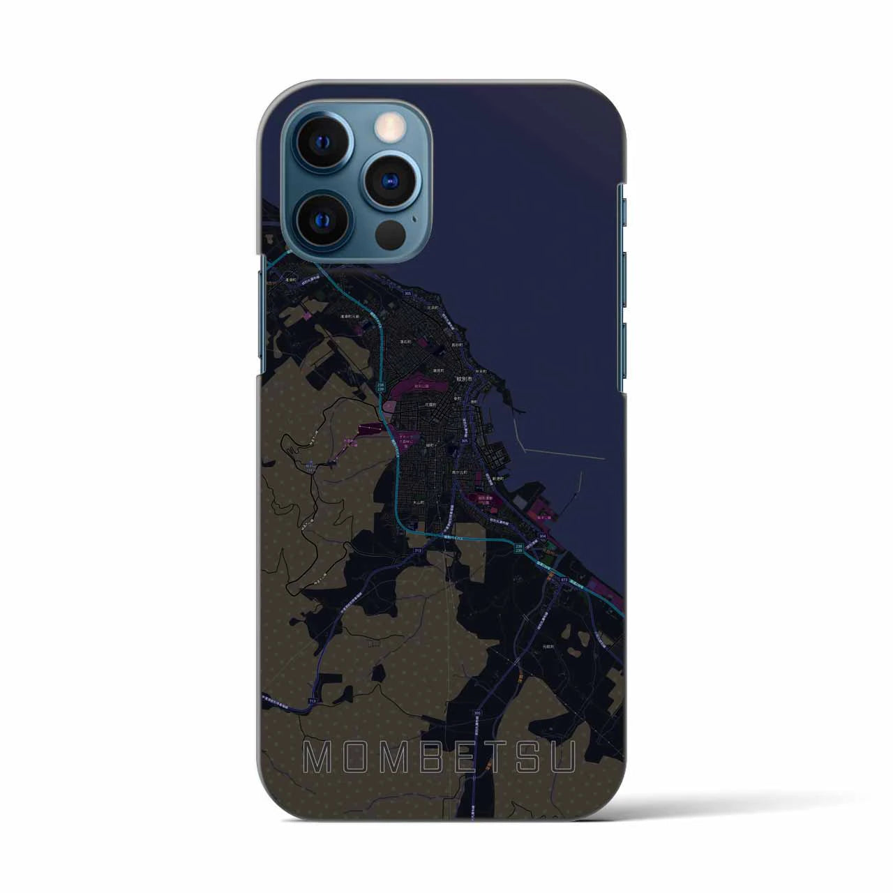 【紋別（北海道）】地図柄iPhoneケース（バックカバータイプ）