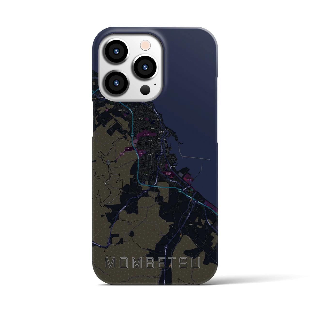 【紋別（北海道）】地図柄iPhoneケース（バックカバータイプ）