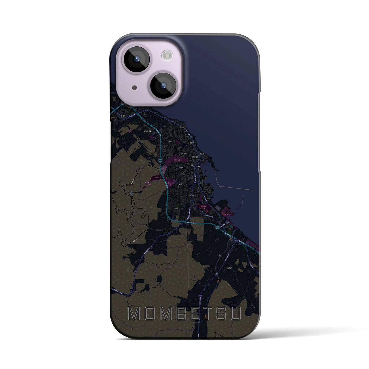 【紋別（北海道）】地図柄iPhoneケース（バックカバータイプ）