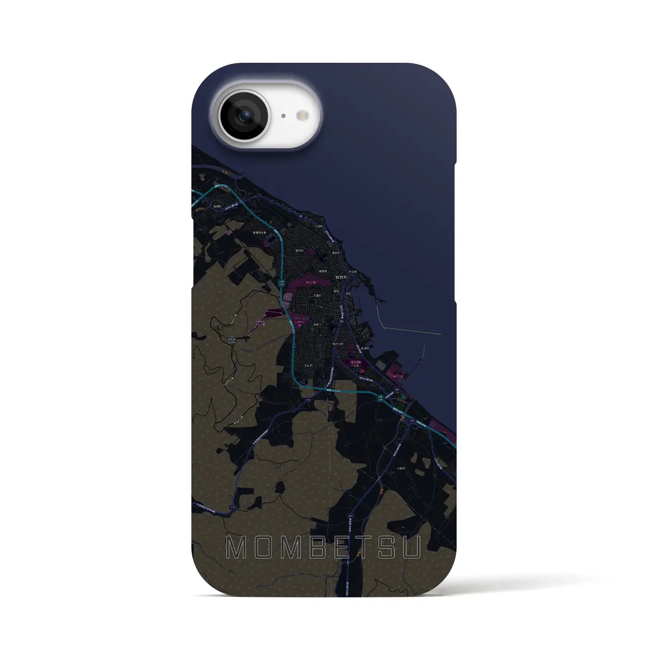 【紋別（北海道）】地図柄iPhoneケース（バックカバータイプ）