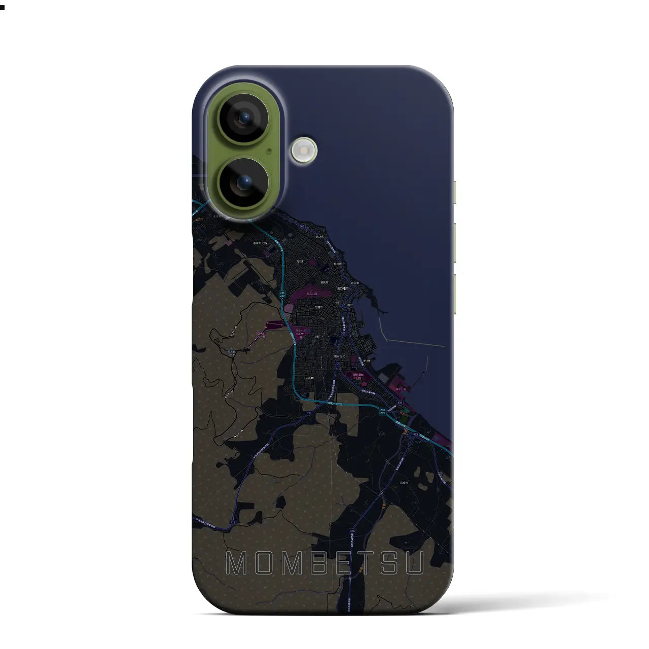 【紋別（北海道）】地図柄iPhoneケース（バックカバータイプ）